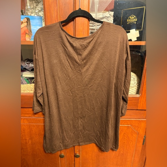 Cato Brown Graphic Long Sleeve Top Size: 18/20 W - Picture 2 of 4